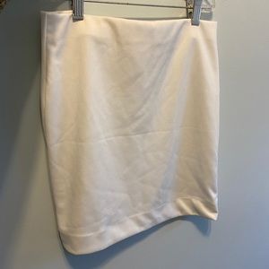 White Elastic Zipper Skirt (s)